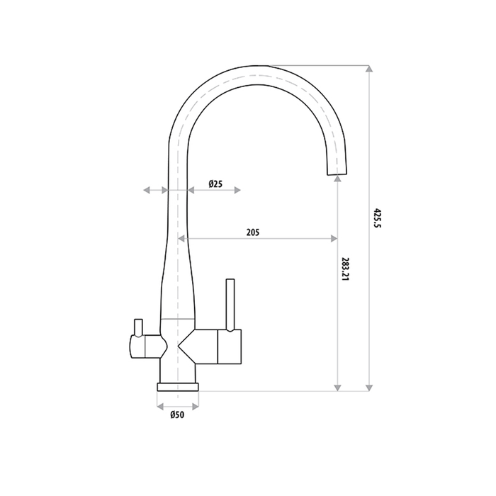 Elle Stainless Steel Filter Sink Mixer Chrome