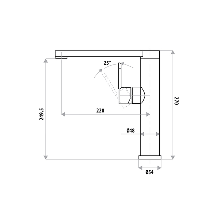 Elle Stainless Steel Noble Sink Mixer Chrome
