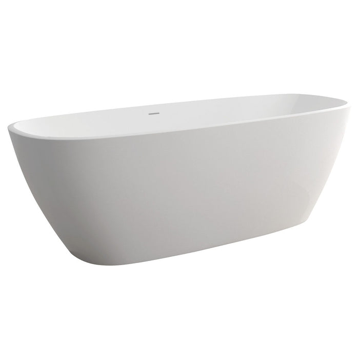 MARISSA1700*720*560mm Cast Stone Solid Surface Bath Tub Matte White Freestanding