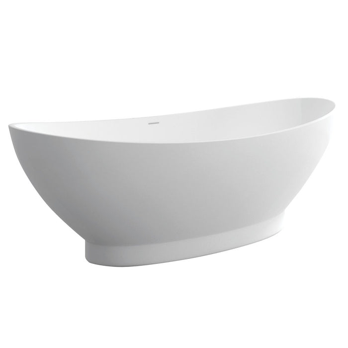 ANTONIA1550*780*580mm Cast Stone Solid Surface Bath Tub Matte White Freestanding