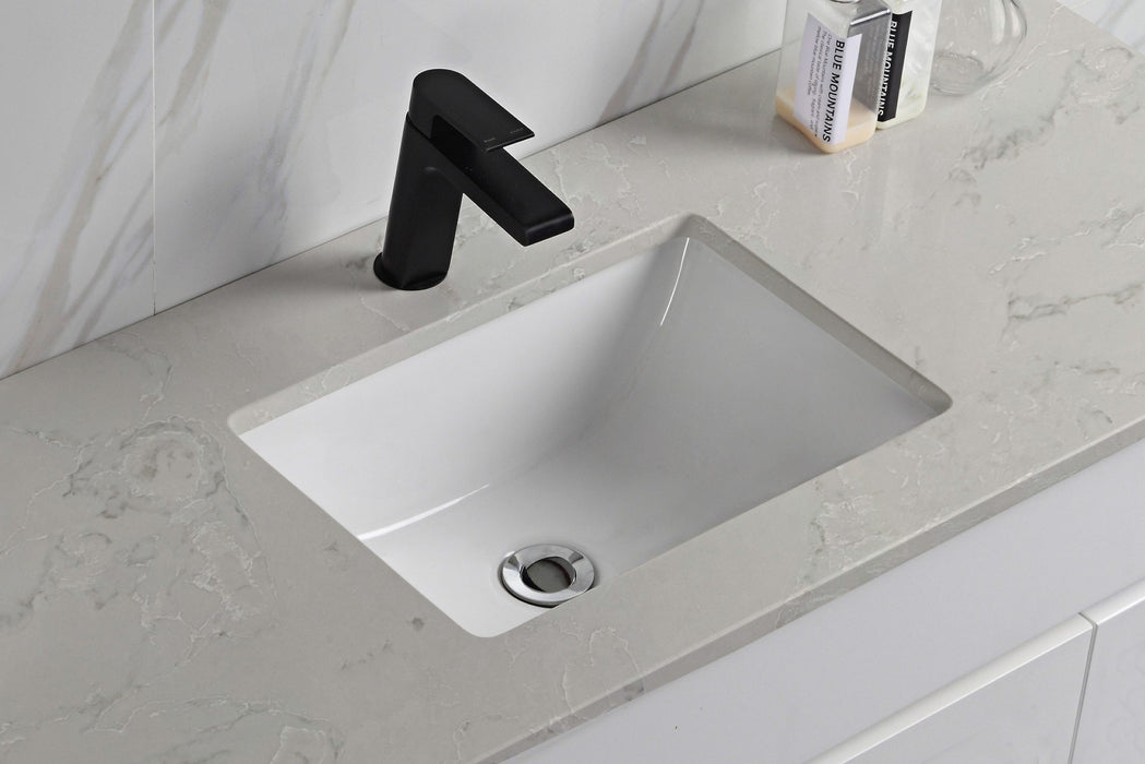 600-1800*460mm*400mm Aulic Perla Mark II Matt White Wall Hung Fluted Vanity - HD reno