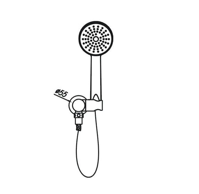 HC Chris Black Hand Shower