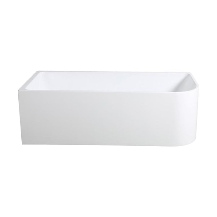 1300-1400mm Sima Oliver Gloss White Acrylic Corner Bathtub No Overflow