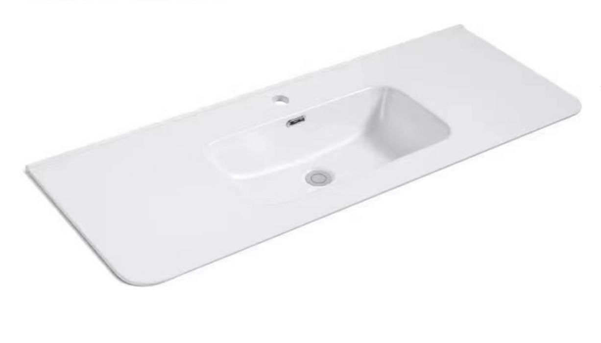 610-1210*465*170mm Round Corner Matt White Basin Ceramic Top