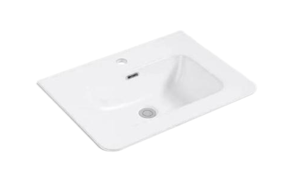 610-1210*465*170mm Round Corner Matt White Basin Ceramic Top