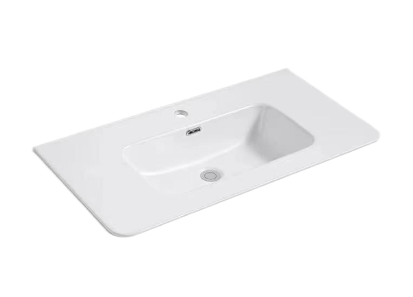 610-1210*465*170mm Round Corner Matt White Basin Ceramic Top