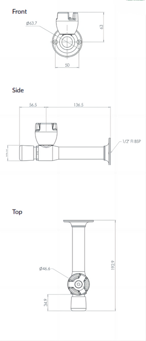 Horizontal Push Button Wall Mount Bubbler with Silicone Mouthguard - HD reno