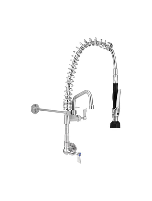 Compact Stainless Steel Single Wall Mount Pre-Rinse with Pot Filler - HD reno
