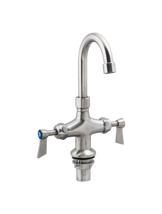 Stainless Steel Dual Hob Mount Body with Gooseneck Spout - HD reno
