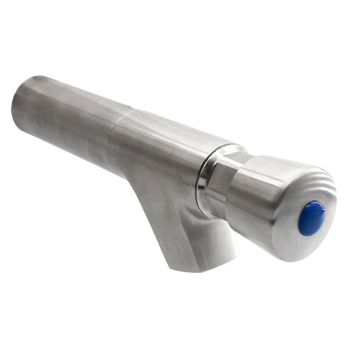 Stainless Steel Push Button Bib Tap - Adjustable Timed Flow/Mechanical Operation - HD reno