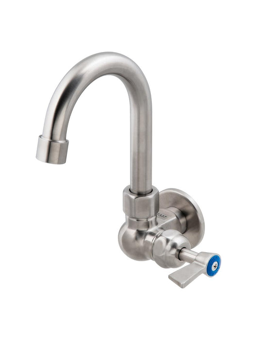 Stainless Steel Single Wall Mount Body with Single Control and Gooseneck Swivel Spout - HD reno