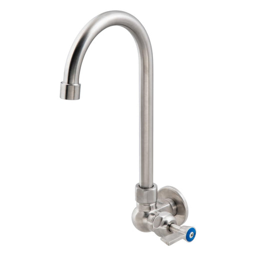 Stainless Steel Single Wall Mount Body with Single Control and Gooseneck Swivel Spout - HD reno