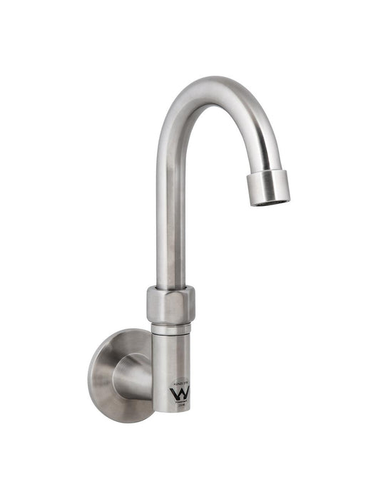 Stainless Steel Wall Elbow with Gooseneck Swivel Spout - HD reno