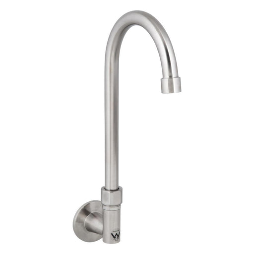 Stainless Steel Wall Elbow with Gooseneck Swivel Spout - HD reno