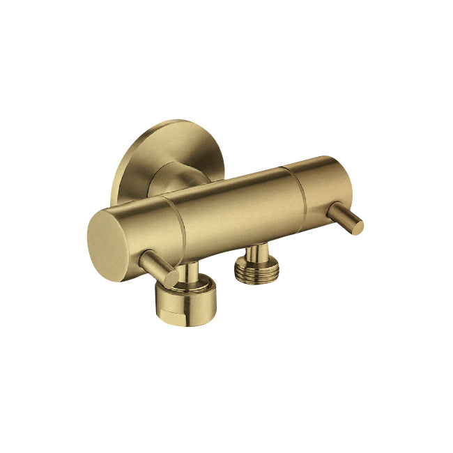Gun Metal/Chrome/White/Stainless Steel/Brushed Gold/Gold/MB Dual Control Mini Cistern Cock for Bathroom