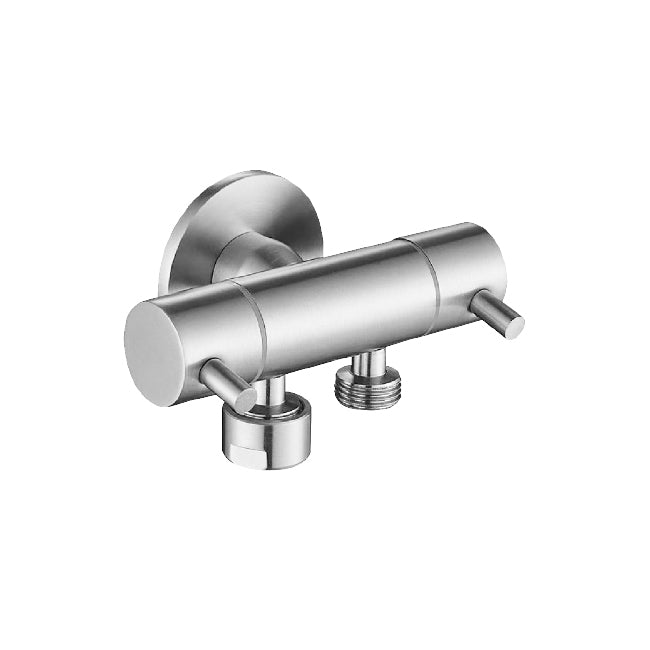 Gun Metal/Chrome/White/Stainless Steel/Brushed Gold/Gold/MB Dual Control Mini Cistern Cock for Bathroom