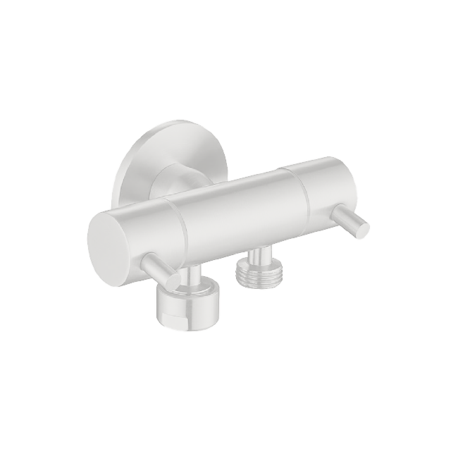 Gun Metal/Chrome/White/Stainless Steel/Brushed Gold/Gold/MB Dual Control Mini Cistern Cock for Bathroom
