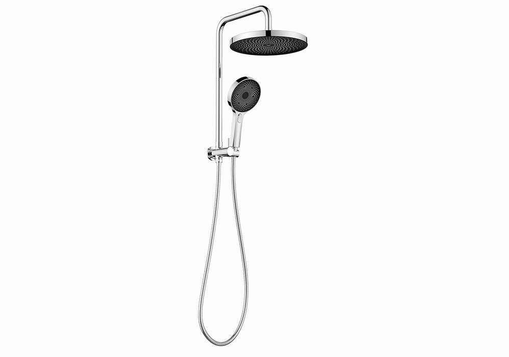 LW Chrome/Matt Black/Brushed Gold/Brushed Nickel/Gunmetal Grey The Gabe Twin Half-Rail Round Shower