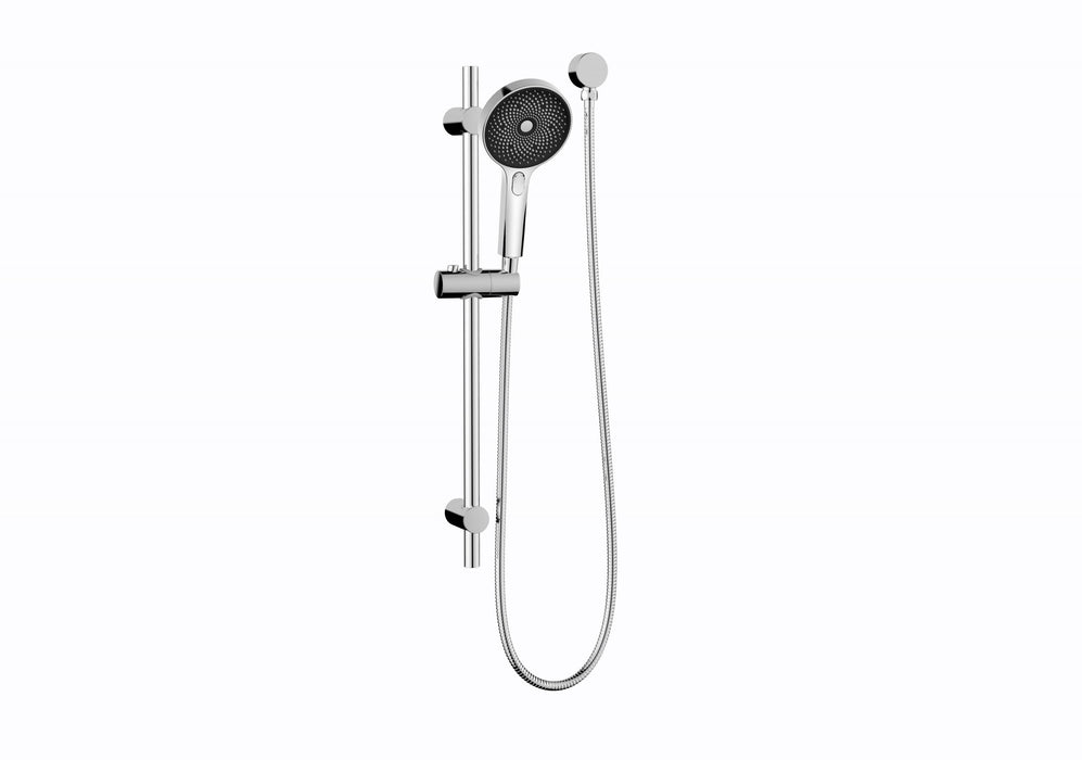 LW 130mm Chrome/Matt Black/Brushed Gold/Brushed Nickel/Gunmetal Grey The Gabe Round Hand Shower On Rail