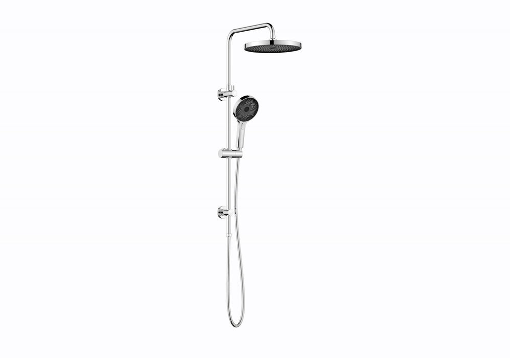 LW Chrome/Matt Black/Brushed Gold/Brushed Nickel/Gunmetal Grey The Gabe Round Twin Shower With Rail