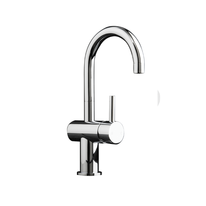 Dan Elle Gooseneck Basin Mixer Pin Lever Handles Chrome