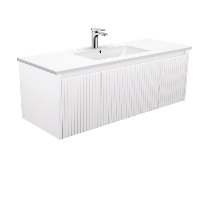 750-1500*460*420mm FIE Alina Satin White Cabinet Only and Ceramic / Stone Top Available Wall Hung Vanity
