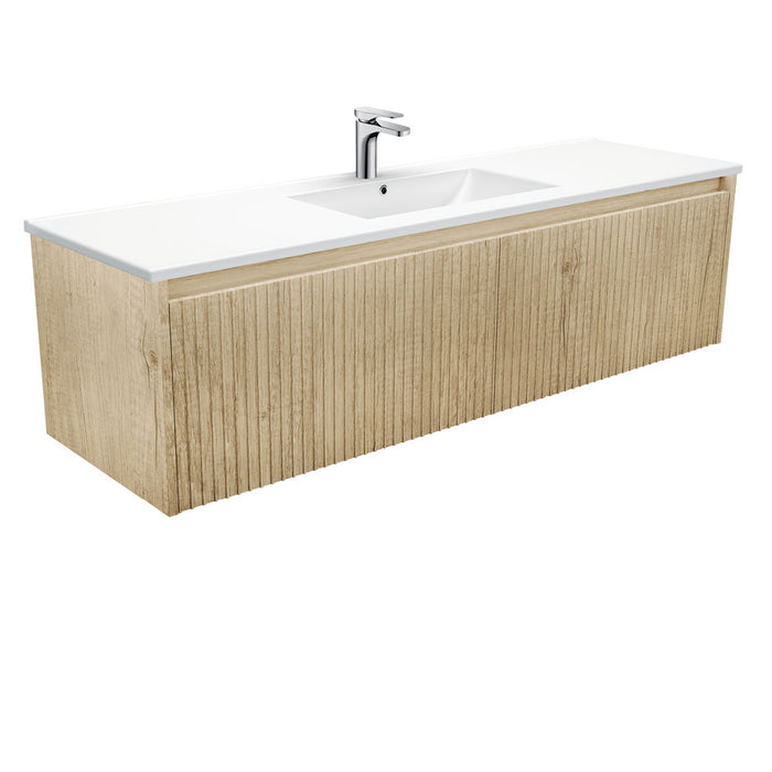 750-1500*460*420mm FIE Alina White Scandi Oak Cabinet Only and Ceramic / Stone Top Available Wall Hung Vanity