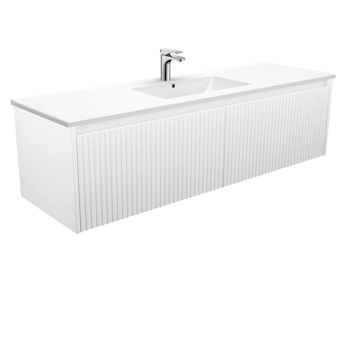 750-1500*460*420mm FIE Alina Satin White Cabinet Only and Ceramic / Stone Top Available Wall Hung Vanity