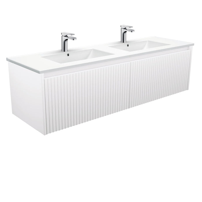 750-1500*460*420mm FIE Alina Satin White Cabinet Only and Ceramic / Stone Top Available Wall Hung Vanity