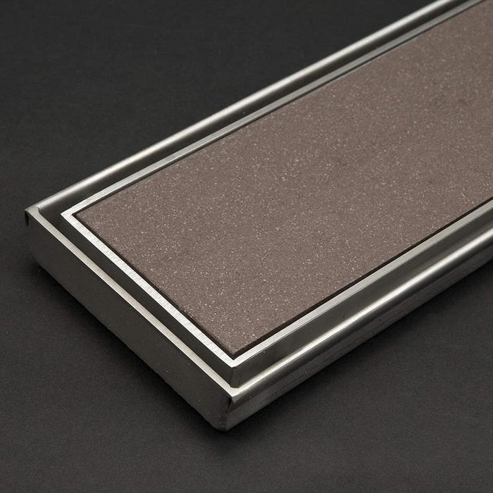 600-3000mm Somer Silver DIY Wide Tile Insert Floor Grate Tile Insert Drain (No Outlet)