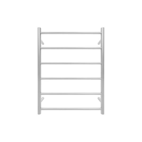 600*780*120mm Wall Mounted PVD 304 Stainless Steel Non-Heated Towel Rails - 6 Bar Round Brushed Stainless Steel