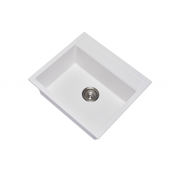 560*510*200mm ACA Carysil Single Bowl Granite Top/Flush/Under Mount Sink - HD reno