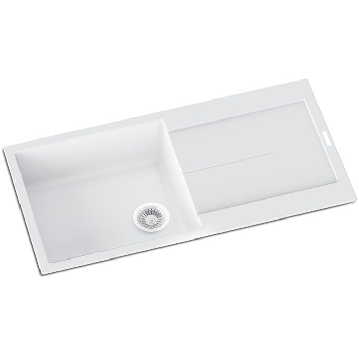 1000*440*200mm ACA Carysil Single Bowl With Drainer Board Granite Top Mount Sink