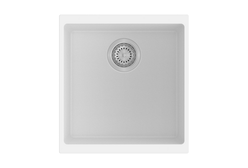 430*460*200mm ACA Carysil White Single Bowl Granite Top/Flush/Under Mount Kitchen/Laundry Sink - HD reno