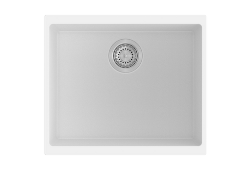 530*460*200mm ACA Carysil White Single Bowl Granite Top/Flush/Under Mount Kitchen/Laundry Sink - HD reno
