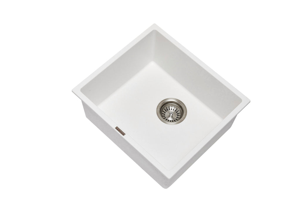 457*406*200mm Carysil Single Bowl Granite Stone Sink Top/Flush/Under Mount - HD reno