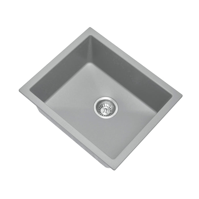 533*457*205mm ACA Carysil Single Bowl Granite Top/Flush/Under Mount Sink - HD reno