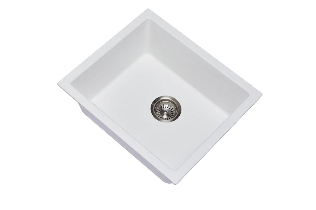 533*457*205mm ACA Carysil Single Bowl Granite Top/Flush/Under Mount Sink - HD reno