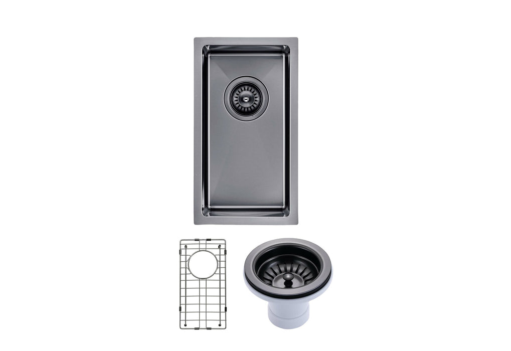 250x450x215mm ACA 1.2mm Handmade Top/Undermount 304 Stainless Steel Single Bowl Kitchen Sink - HD reno