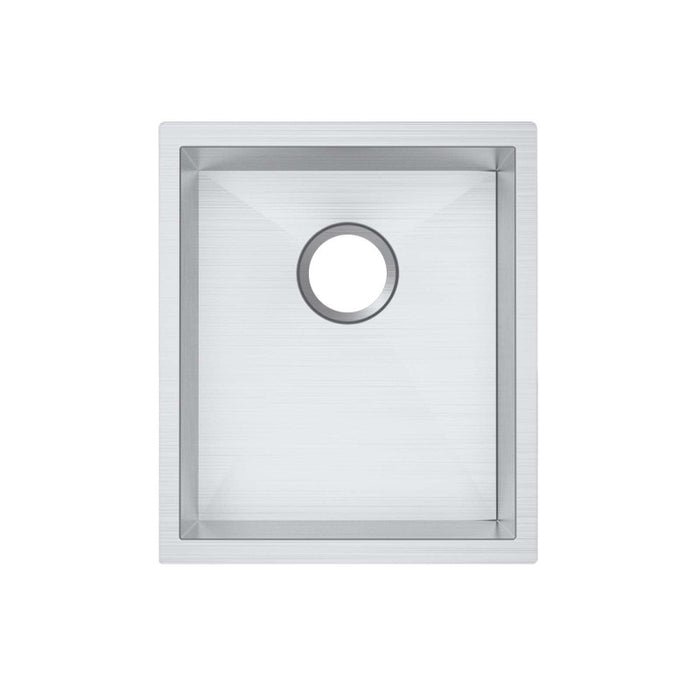 390x450x215mm ACA 1.2mm Handmade Top/Undermount 304 Stainless Steel Single Bowl Kitchen Sink - HD reno