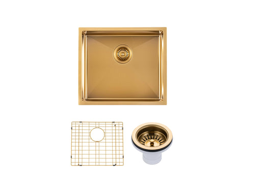 510x450x230mm ACA 1.2mm Handmade Top/Undermount Single Bowl Kitchen/Laundry Sink - HD reno