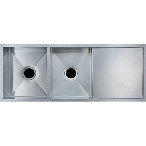 1160x460x230mm ACA 1.2mm Handmade Top/Undermount 304 Stainless Steel Double Bowls Kitchen Sink - HD reno