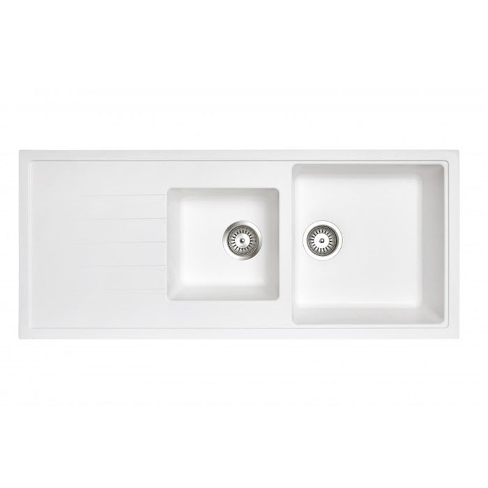 1160*500*205mm ACA Carysil 1 and A Half Bowl With Drainer Board Granite Sink - HD reno