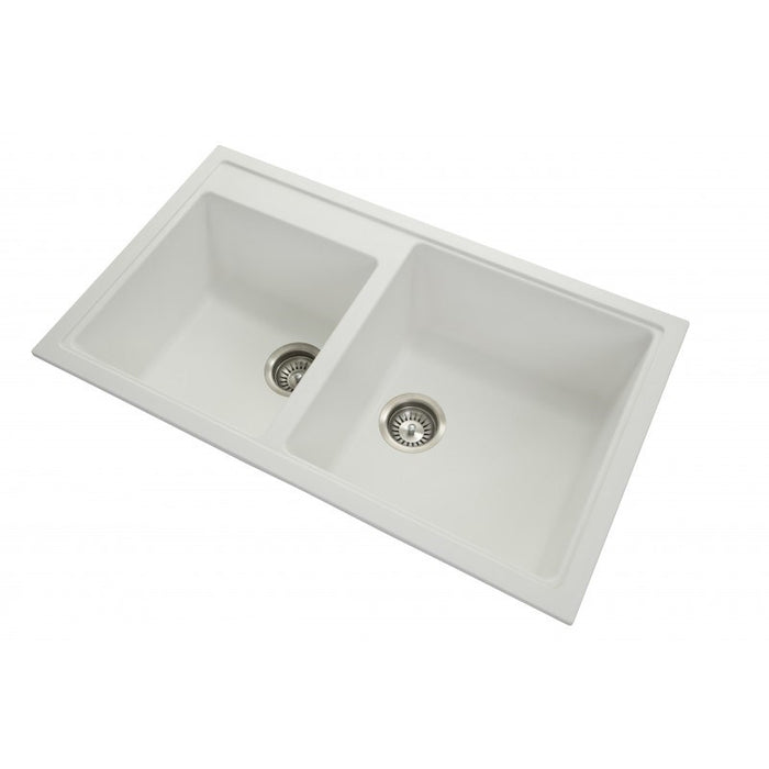 860*500*205mm Carysil Double Bowl Granite Kitchen Sink Top/Flush/Under Mount - HD reno