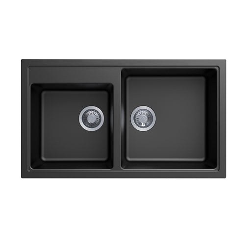 860*500*205mm Carysil Double Bowl Granite Kitchen Sink Top/Flush/Under Mount - HD reno