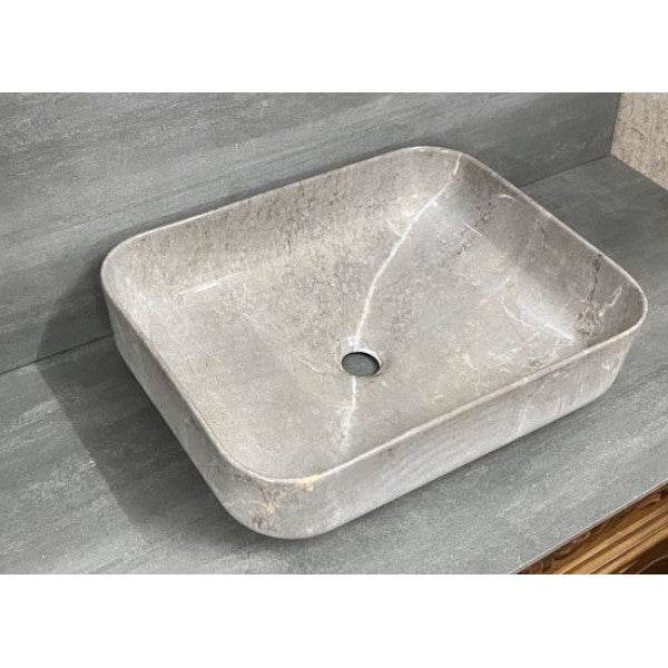 515*400*135mm SIMA Marbleize Ceramic Above Counter Basin 32mm No Overflow Waste Not Included With Basin