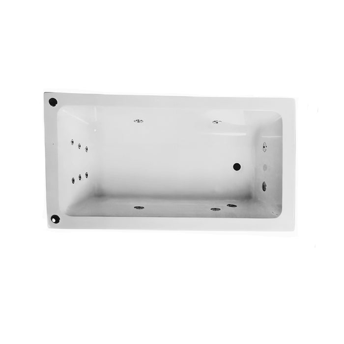 Tano 1800*850*500mm Gloss White Acrylic 6/10/14 Jets Drop in Spa Bath Tub - HD reno