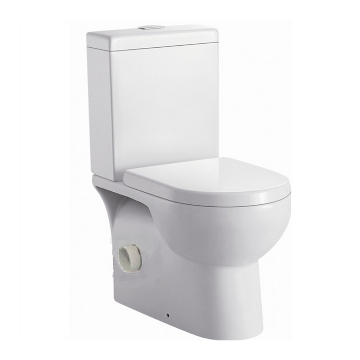 650*385*830mm Unicasa Moi Trinity Gloss White Rimless Left/Right Hole Back To Wall Close Couple Skew Toilet