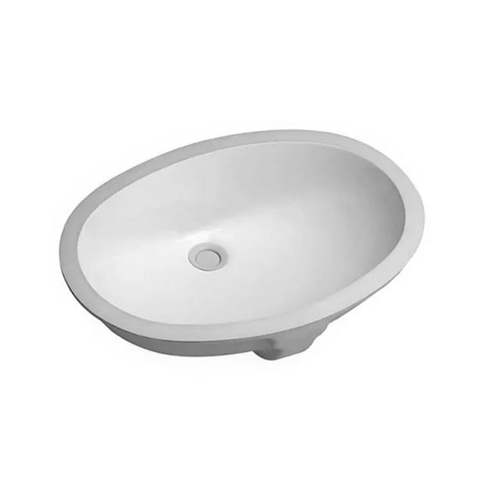 545*425*190mm Gloss White Ceramic Oval Under-Mount Basin