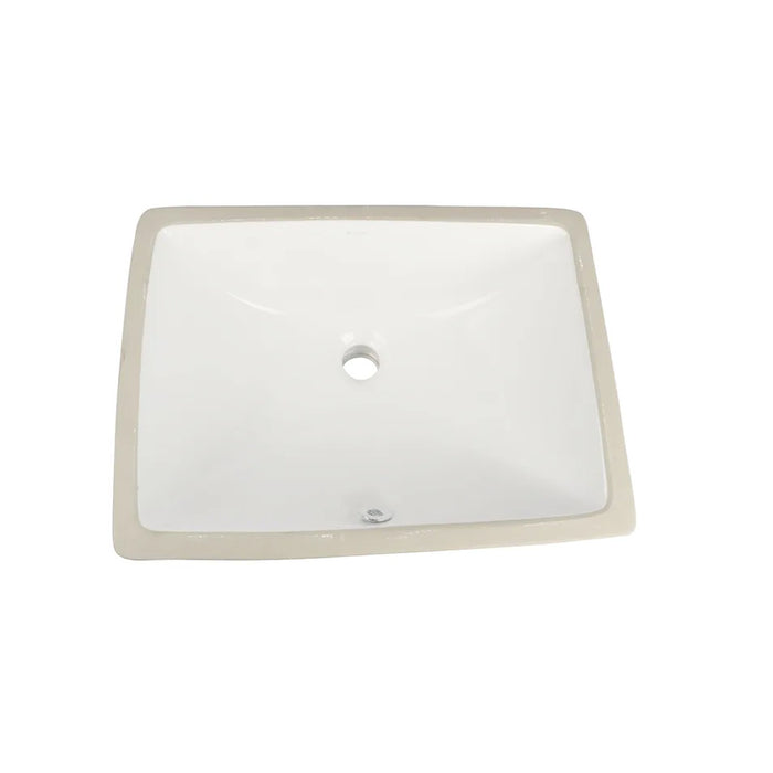 465*345*200mm Gloss White Ceramic Rectangle Under-Mount Basin